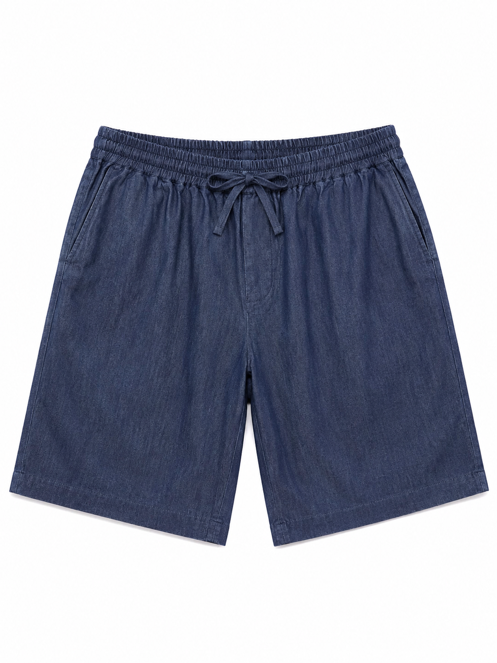 Denim Silk Relaxed Shorts – Indigo Blue