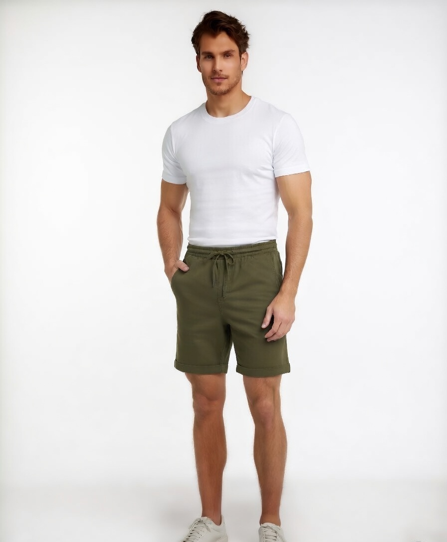 Casual Mens Shorts Khaki