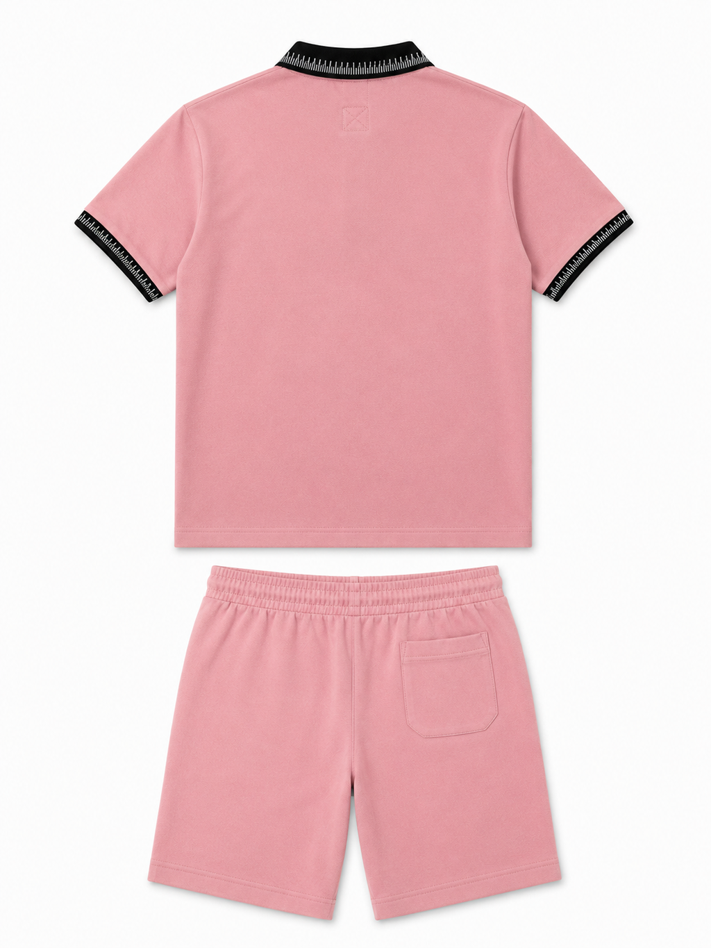 Men's Cotton Blend Polo Co-Ord Set – Dusty Pink