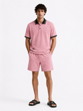 Men's Cotton Blend Polo Co-Ord Set – Dusty Pink