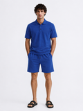 Men's Cotton Blend Polo Co-Ord Set – Royal Blue