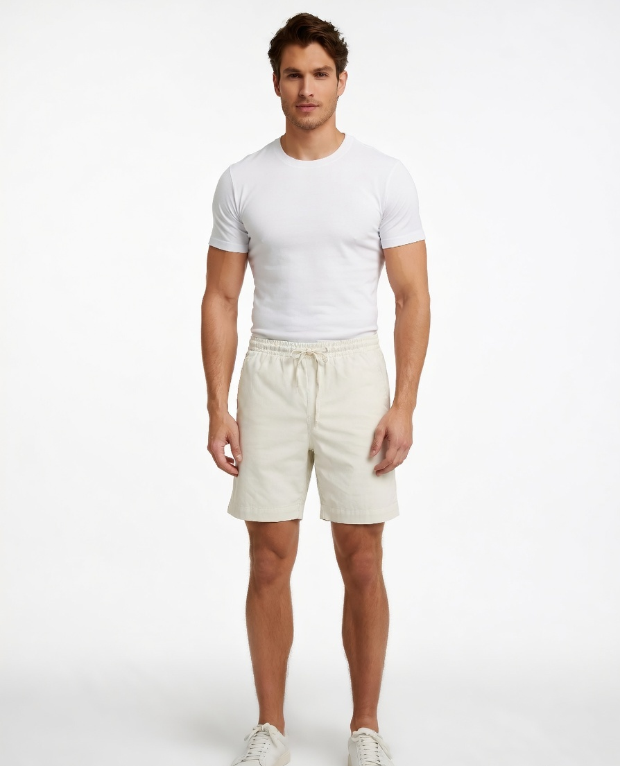 Mens Casual Shorts White